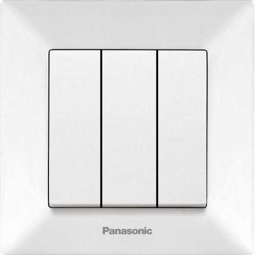 Выключатель 3-кл белый Panasonic Arkedia Slim (WNTC00152WH)