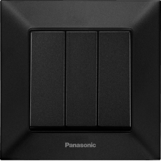 Выключатель 3-кл чёрный