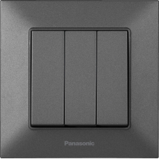 Выключатель 3-кл дымчатый