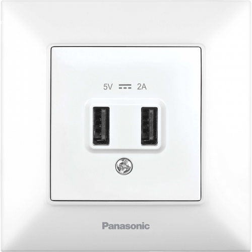 Розетка  USB 5V-2A белая Panasonic Arkedia Slim (WNTC02312WH)