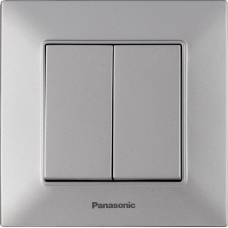 Выключатель 2-кл серебристый