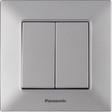 Выключатель 2-кл серебристый