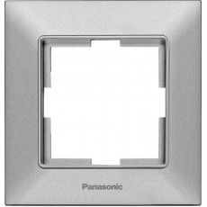 Рамка 1 пост серебристая