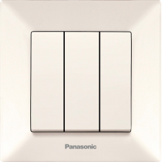 Выключатель 3-кл кремовый