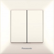 Выключатель 2-кл кремовый (без рамки)