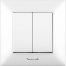 Выключатель 2-кл белый (без рамки)