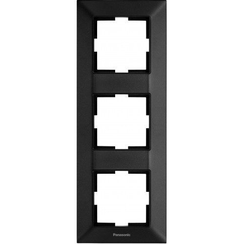 Рамка 3 поста вертикальная черная Panasonic Arkedia Slim (WNTF08132BL)