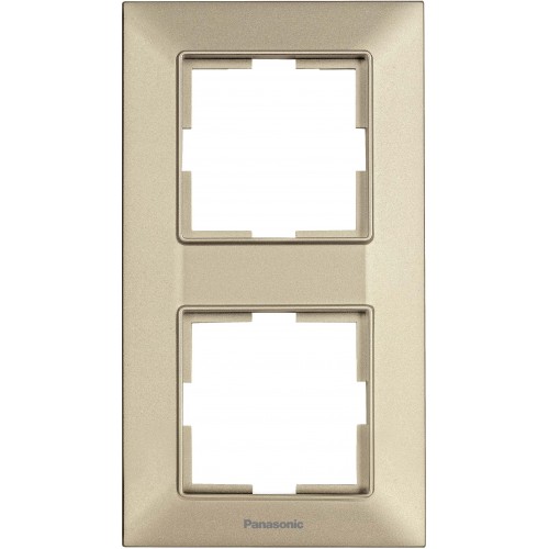Рамка 2 поста вертикальная бронзовая Panasonic Arkedia Slim (WNTF08122BR)