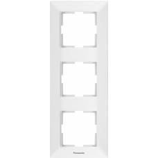 Рамка 3 поста вертикальная белая