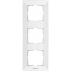 Рамка 3 поста вертикальная белая