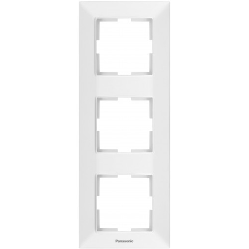 Рамка 3 поста вертикальная белая Panasonic Arkedia Slim (WNTF08132WH)
