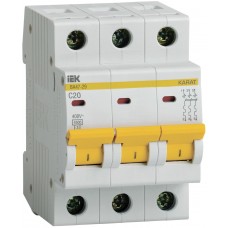 Автоматический выключатель 3P C 20А 4,5кА IEK
