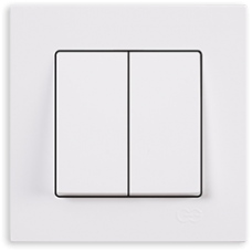 Выключатель 2-кл (без рамки) белый
