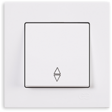 Выключатель 1-кл проходной (без рамки) белый