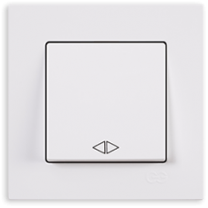 Выключатель 1-кл перекрестный (без рамки) белый 
