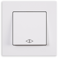 Выключатель 1-кл перекрестный (без рамки) белый