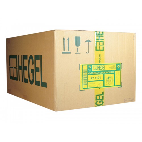 Коробка разветвительная для сплошных стен прямоугольная с крышкой Hegel     (КР1102)