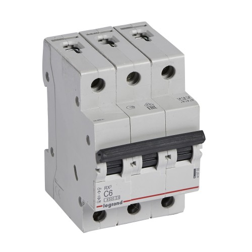 Автоматический выключатель 3P 6A хар-ка C 4,5kA Legrand RX3 (419705)