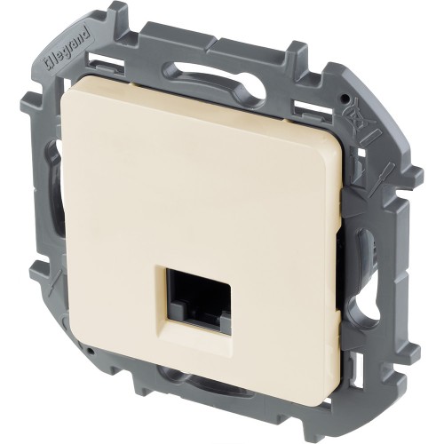 Информационная розетка RJ 45 категория 6 UTP слоновая кость Legrand Inspiria (673831)