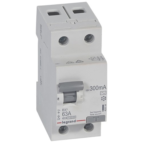 УЗО электромеханическое 2P 63A 10kA 300mA тип AC Legrand RX3 (402034)