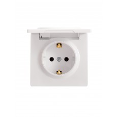 Розетка с заземлением с крышкой