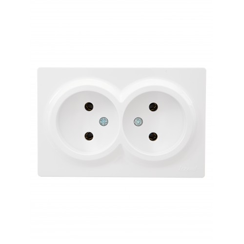 Розетка двойная Lezard Leto (752-0200-128B)