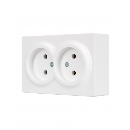 Розетка двойная Lezard Leto (752-0200-128B)