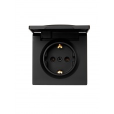 Розетка с заземлением с крышкой