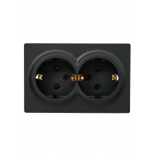 Розетка с заземлением двойная