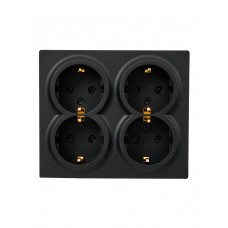 Розетка с заземлением четверная