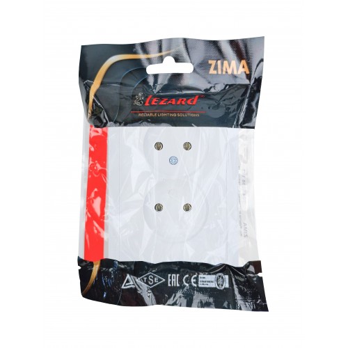 Розетка с/з белая с безвинтовым зажимом (без рамки) Lezard Zima (704-0200-128BQC)