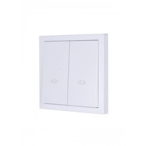  Выключатель двойной промежуточный белый безвинтовой зажим (10шт/120шт) Lezard Zima (704-0288-107TW)
