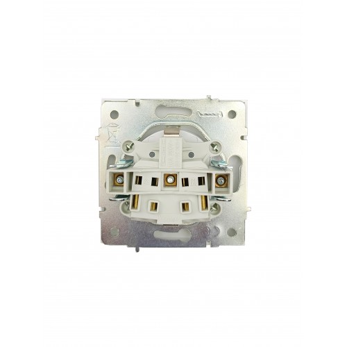 Розетка б/з белая безвинтовой зажим (10шт/120шт) Lezard Zima (704-0288-121BQC)