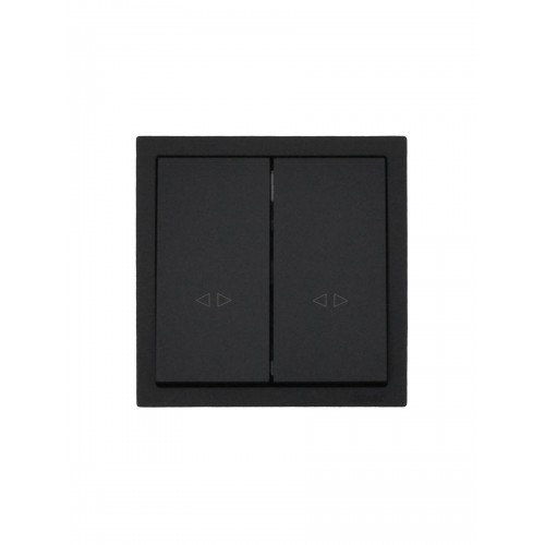Выключатель промежуточный двойной черный бархат безвинтовой зажим (10шт/120шт) Lezard Zima (704-4288-107TW)