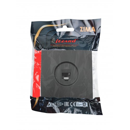 Розетка компьютерная черный бархат (10шт/120шт) Lezard Zima (704-4288-139)