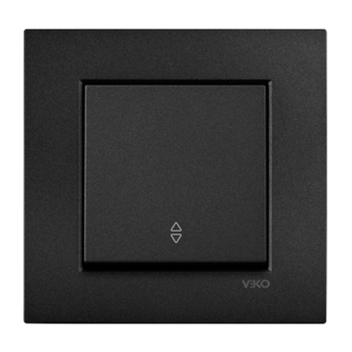 Выключатель 1-кл проходной (без рамки) черный Viko Novella (92105504)