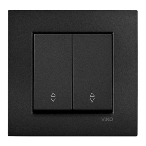 Выключатель 2-кл проходной (без рамки) черный Viko Novella (92105517)