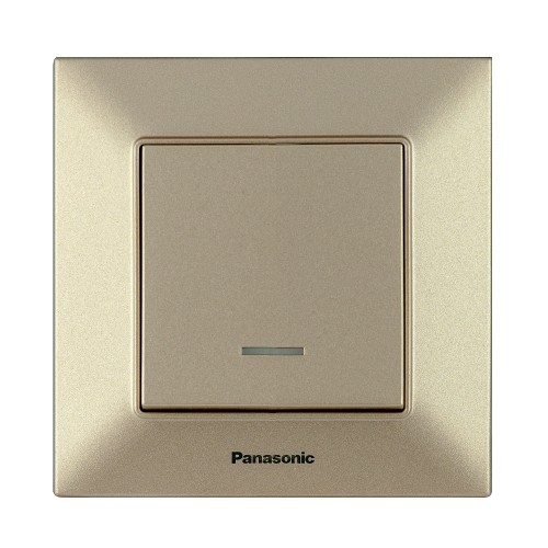Выключатель 1-кл с индикацией бронзовый Panasonic Arkedia Slim (WNTC00022BR-BY)