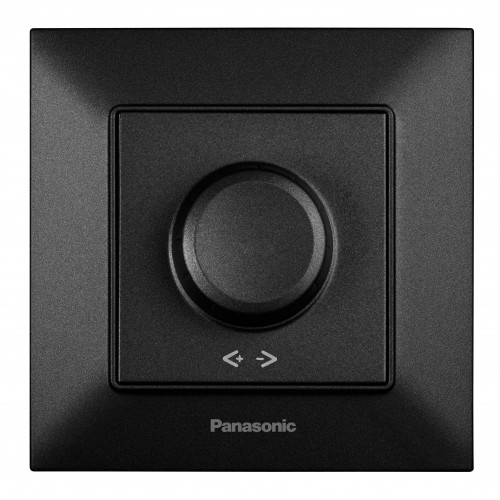 Выключатель-диммер черный 6-100W Panasonic Arkedia Slim (WNTC05202BL-BY)