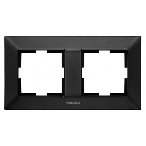Рамка*2 универсальная черная Panasonic Arkedia Slim (WNTF08022BL-BY)