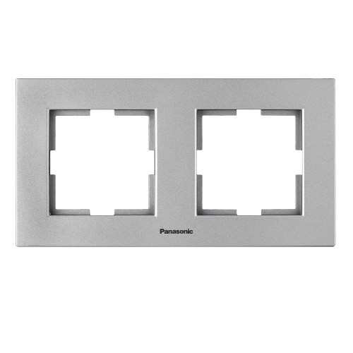 Рамка 2-постовая серебро Panasonic Karre plus (WKTF08022SL-BY)