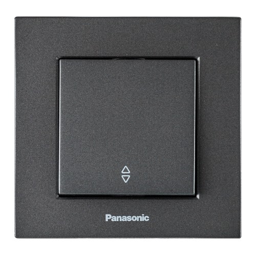 Выключатель 1-кл проходной (без рамки) дымчатый Panasonic Karre plus (WKTT00032DG-BY)