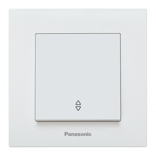 Выключатель 1-кл проходной (без рамки) белый  Panasonic Karre plus (WKTT00032WH-BY)