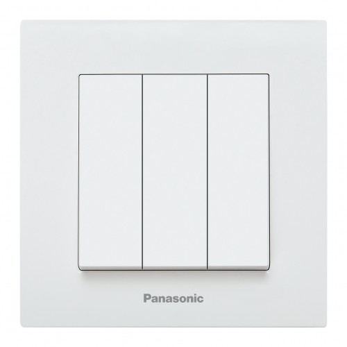 Выключатель 3-кл белый Panasonic Arkedia Slim (WKTT00152WH-BY)