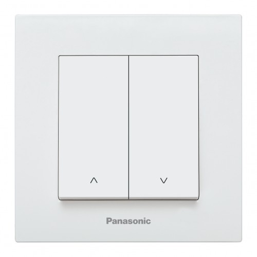 Выключатель для жалюзи (без рамки) белый Panasonic Karre plus (WKTT00222WH-BY)