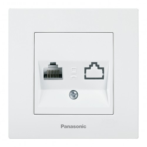 Розетка компьютерная (без рамки) белая Panasonic Karre plus (WKTT04042WH-BY)