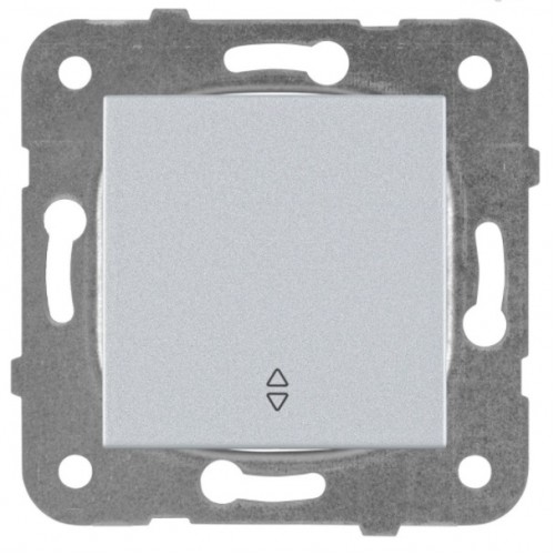 Выключатель 1-кл проходной (без рамки) серебро Panasonic Karre plus (WKTT00032SL-BY)