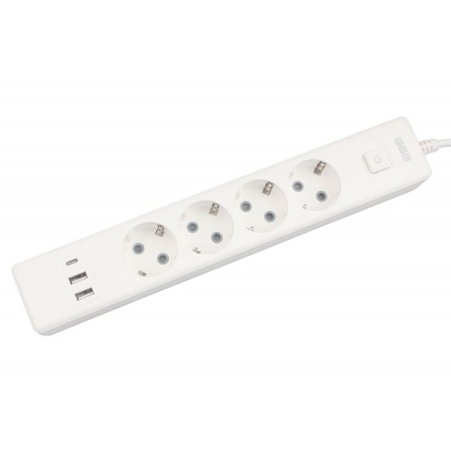 Удлинитель PC 1,9м, 4р с/з, с вык.16А, 3USB, бел. PC-6-2M Power Cube     (PC-6-2M)