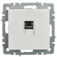 Розетка компьютерная RJ45 кат.5E РК10-БрБ белый IEK