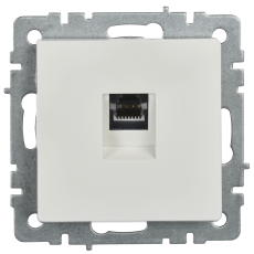 Розетка компьютерная RJ45 кат.5E РК10-БрБ белый IEK